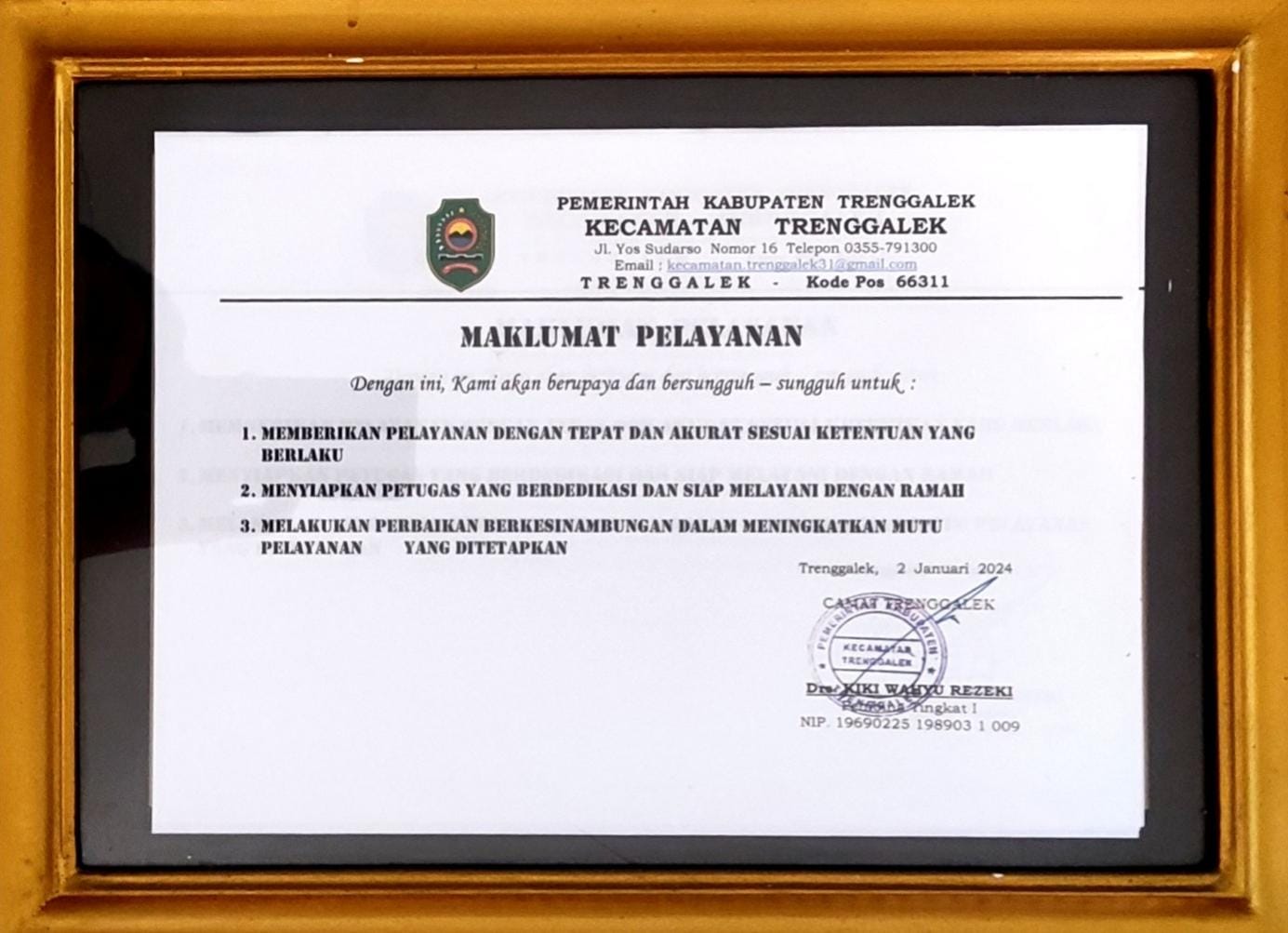 MAKLUMAT PELAYANAN 2024